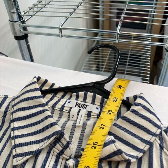 Paige Women's Striped Cotton Button-Up Top Size S Western Career Work Shirt‎ - Picture 3 of 13